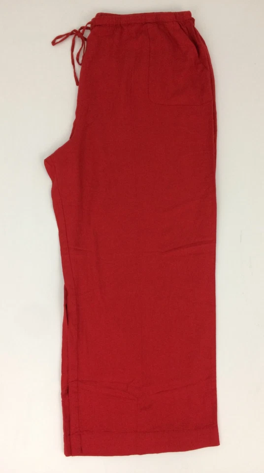 Nobody's Child Women's Shona Trousers Size 24 Red Linen Blend Pockets New F1 - Image 4 of 4