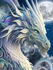 Dragon Diamond Painting Kits for Adults,5D DIY Moon Diamond Art Crystal Diamond