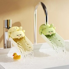 Silicone Faucet Extender for Toddlers - Temperature Sensitive Sink Accessory Ye