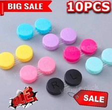10pcs Contact Lens Case Care, Colored Double Box Muticoloured Fast Post Uk