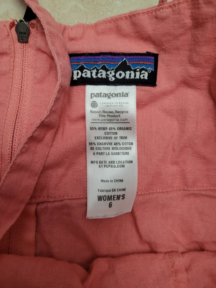 Camiseta sin mangas Patagonia para mujer rosa talla 6 cáñamo algodón orgánico informal senderismo aire libre Foto 3 de 4