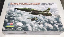 Hobbyboss 1:48 F-105G Thunderchief Vietnam Model Kit #80333 Open Box 2008 Missil