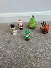 ELC Happyland Christmas Set. Santa, Reindeer, Snowman, Christmas Tree, Elf