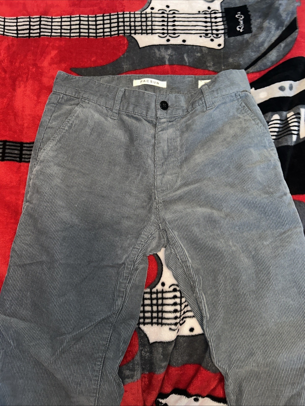 Pacsun Straight Corduroy Pants Mens 36x32 Grey High Rise