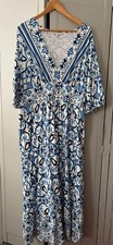 Blue & white maxi dress, worn once