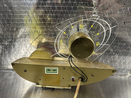 Vintage Schaefer Bier beleuchtet Atom Segelboot Uhr Registrierkassenschild - Bild 19 von 21