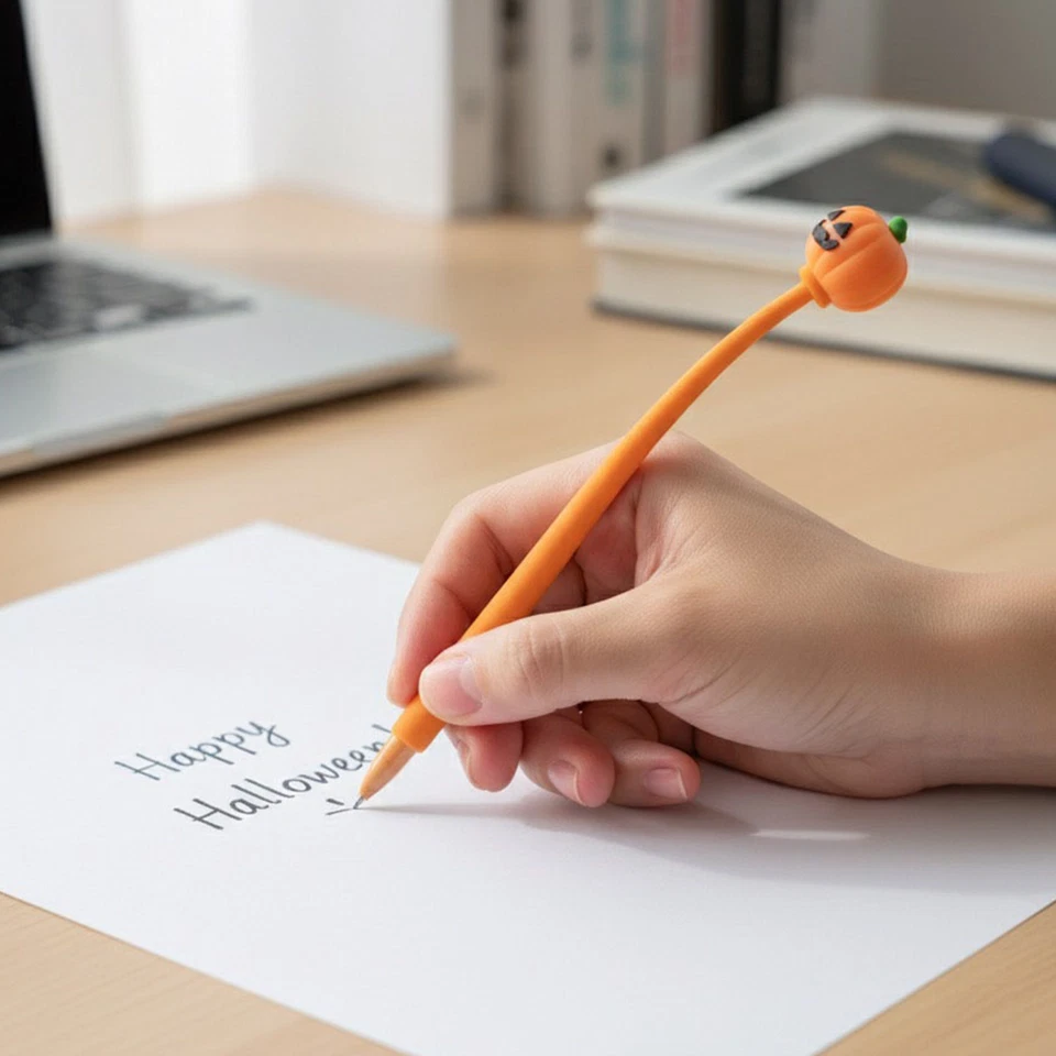12 piezas bolígrafos de Halloween enviados diseños aleatorios calabaza fantasma vampiro golosinas bolsa fiesta Foto 4 de 4