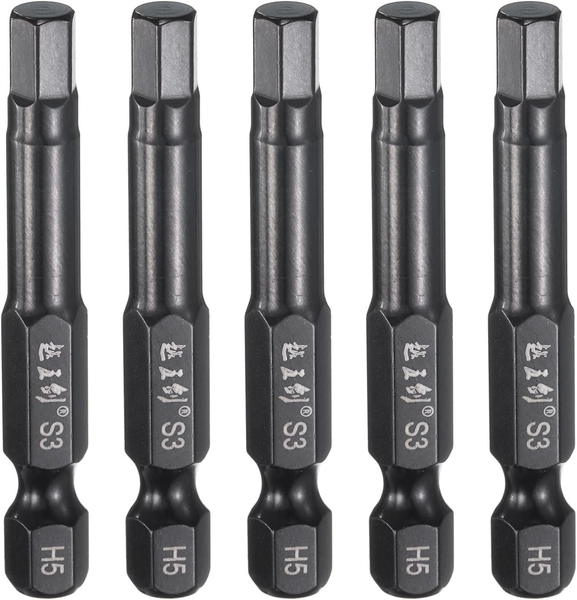 "5-Teiliges Sechskant Bit Set, 5Mm (H5), Magnetisch, Hex Screwdriver Bit, 1/4\" Se"-image