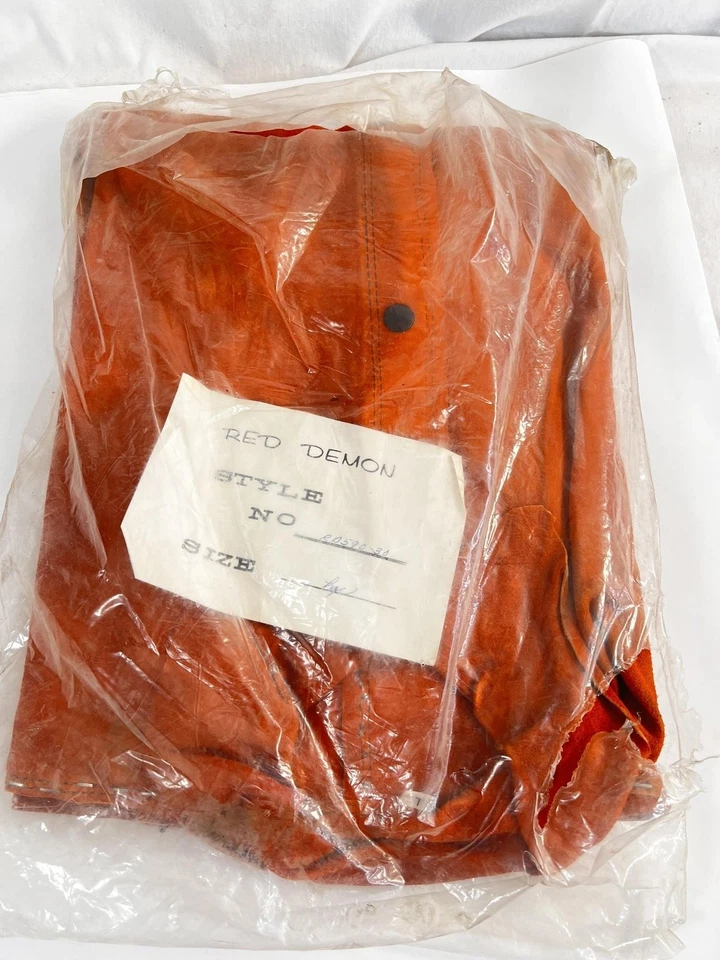 VNTG Red Demon Welding Jacket Mens Large Brown Suede Leather Snap Front RD590-30 - Image 3 of 4