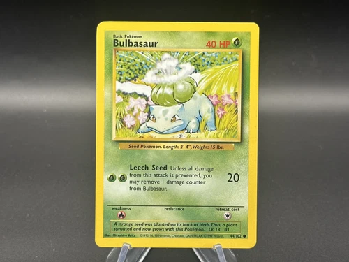 Bulbasaur - 44/102 Base Set - Pokémon TCG - 1999
