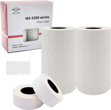 1 Line Labels - 10,000 White Blank Price and Date Gun Labels, Fits Perco 1 Line