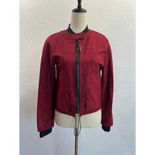 L.A.M.B. Red Plaid Bomber Jacket – Gwen Stefani Designer Style Size 0