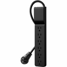 Belkin 6-Outlet Surge Protector with Rotating Plug and 6' Power Cord, Black