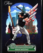 2025 Panini Three and Two Travis Bazzana Downtown #20 Cleveland Guardians