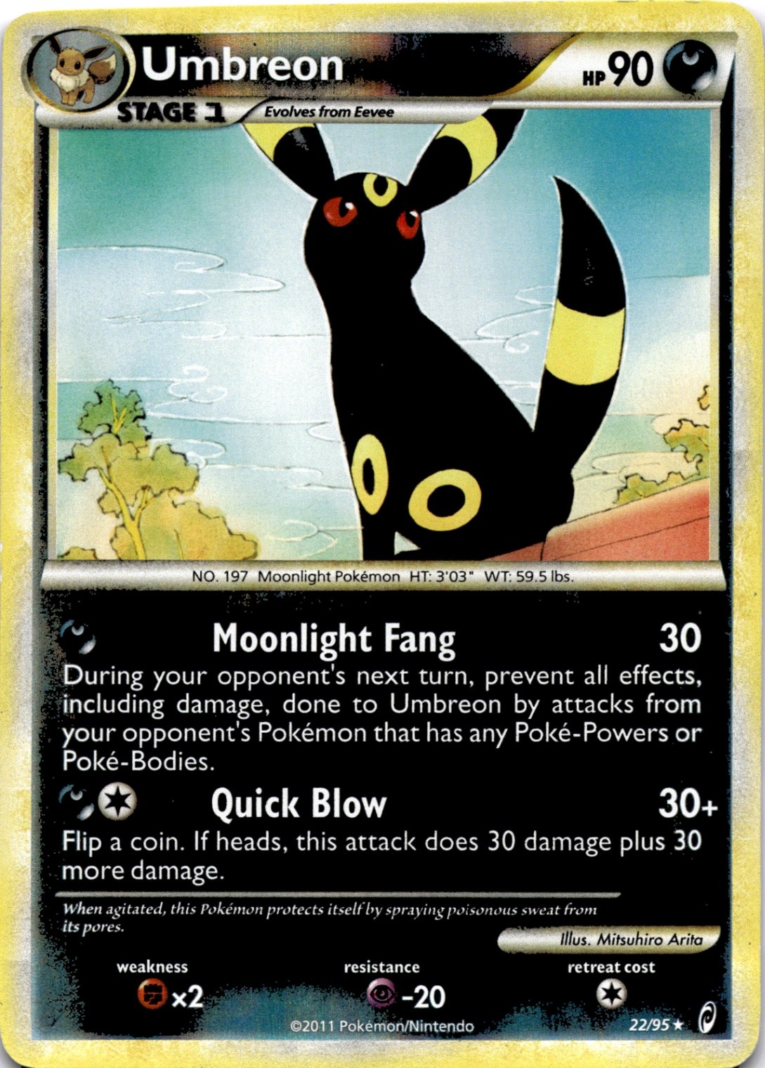 Umbreon Holo Rare Call of Legends 22/95 NM-