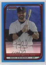 2008 Bowman Chrome Blue Refractor 72/150 Nick Swisher #108 1ek2
