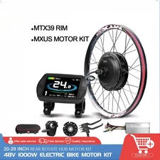 48V 1000W Electric Bike Conversion Kit Front/Rear Brushless Rear Hub Motor Wheel