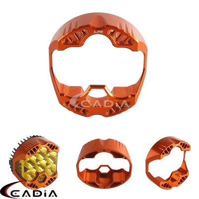 Headlight Housing Cover For Harley Dyna Baja Designs LP6 Pro LED Auxiliary Light