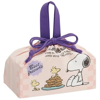 Skater (SKATER) Children's lunch box drawstring bag Snoopy 80S Cafe made in