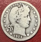 1914 Barber Quarter. Free Shipping