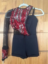 Weissman dance costume black, red size MC