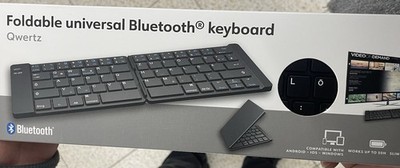 Foldable Universal Bluetooth Keyboard Tastatur Qwertz klappbar Schwarz NEU&OVP