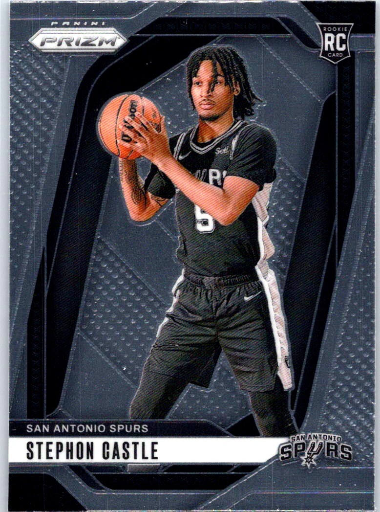2024-25 Panini Prizm #234 Stephon Castle Rookie San Antonio Spurs