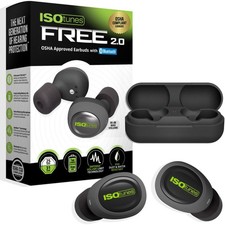 Wireless Bluetooth Earbuds Noise Cancelling 25dB NRR Hearing Protection ISOtunes