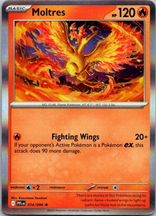 Moltres Holo Rare ME02: Phantasmal Flames 014/094 NM
