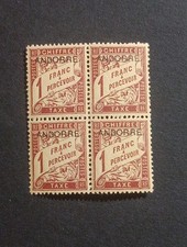 Timbre Andorre  Bloc De 4  Yt 6 Taxe **  Ref 11941