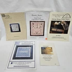 Vtg Y2K Cross Stitch Pattern Booklet Lot Of 6 Historic Samplers Bluework Santa