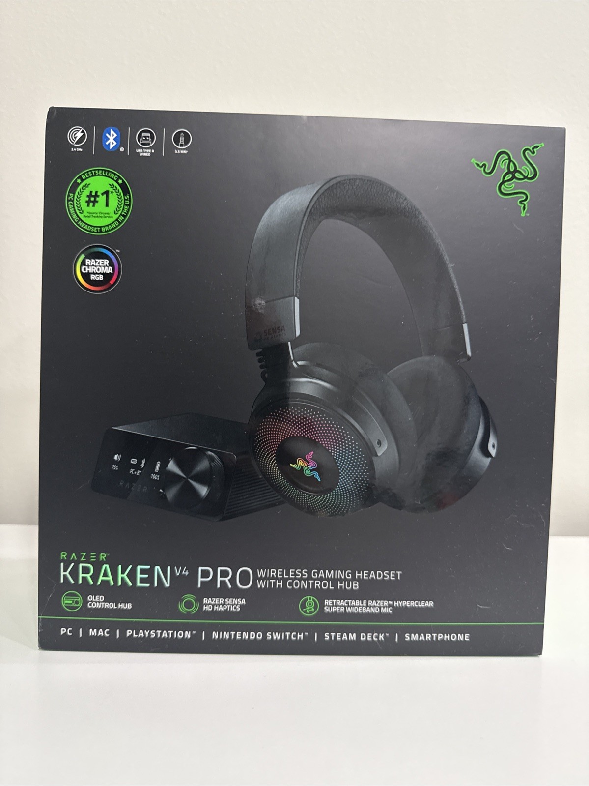 Razer Kraken V4 Pro Wireless Gaming Headset with THX Spatial Audio