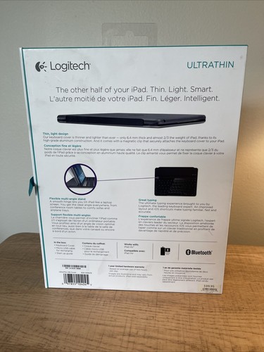 Logitech Magnetic Clip-On Ultra-thin Bluetooth Keyboard Case iPad Air - Picture 2 of 3