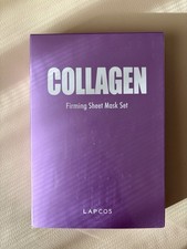 LAPCOS Collagen Sheet Mask with Collagen Peptides, 5-Pack