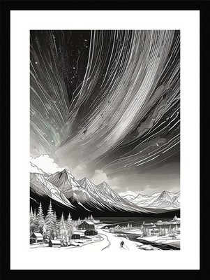 Epic Northern Lights Framed Wall Art Poster Canvas Print Picture