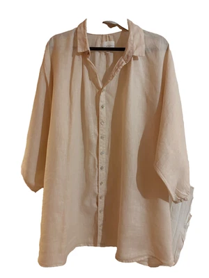 SUD EXPRESS chemise oversize loose beige taille M ou 38 / 40 - Photo 1/4