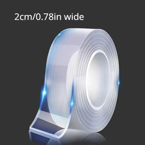 2PZ NASTRO BIADESIVO RESISTENTE TRASPARENTE EXTRA FORTE RIMOVIBILE MULTIUSO 1M - Foto 2 di 6