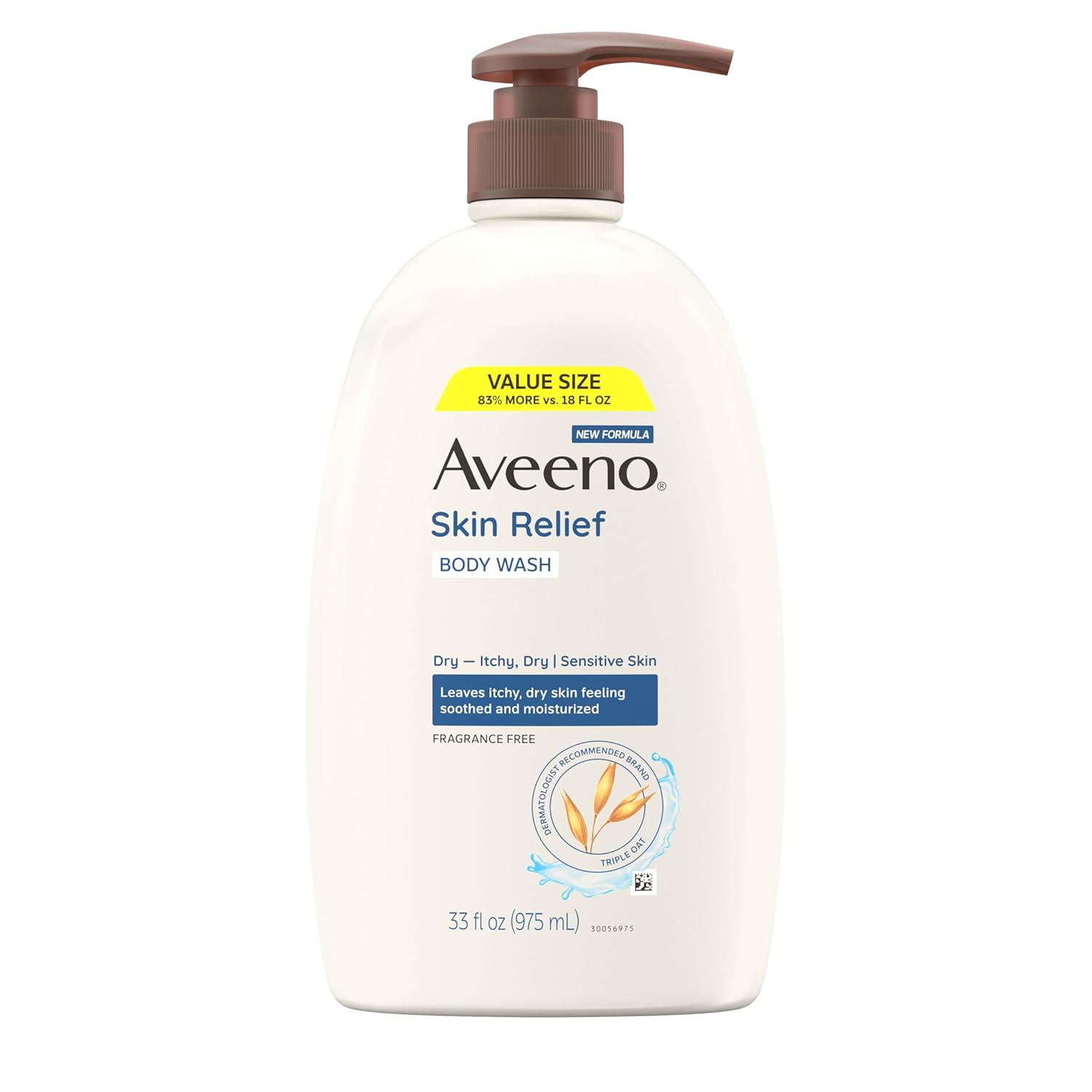 Aveeno Triple Oat Body Wash for Dry Itchy Skin Relief