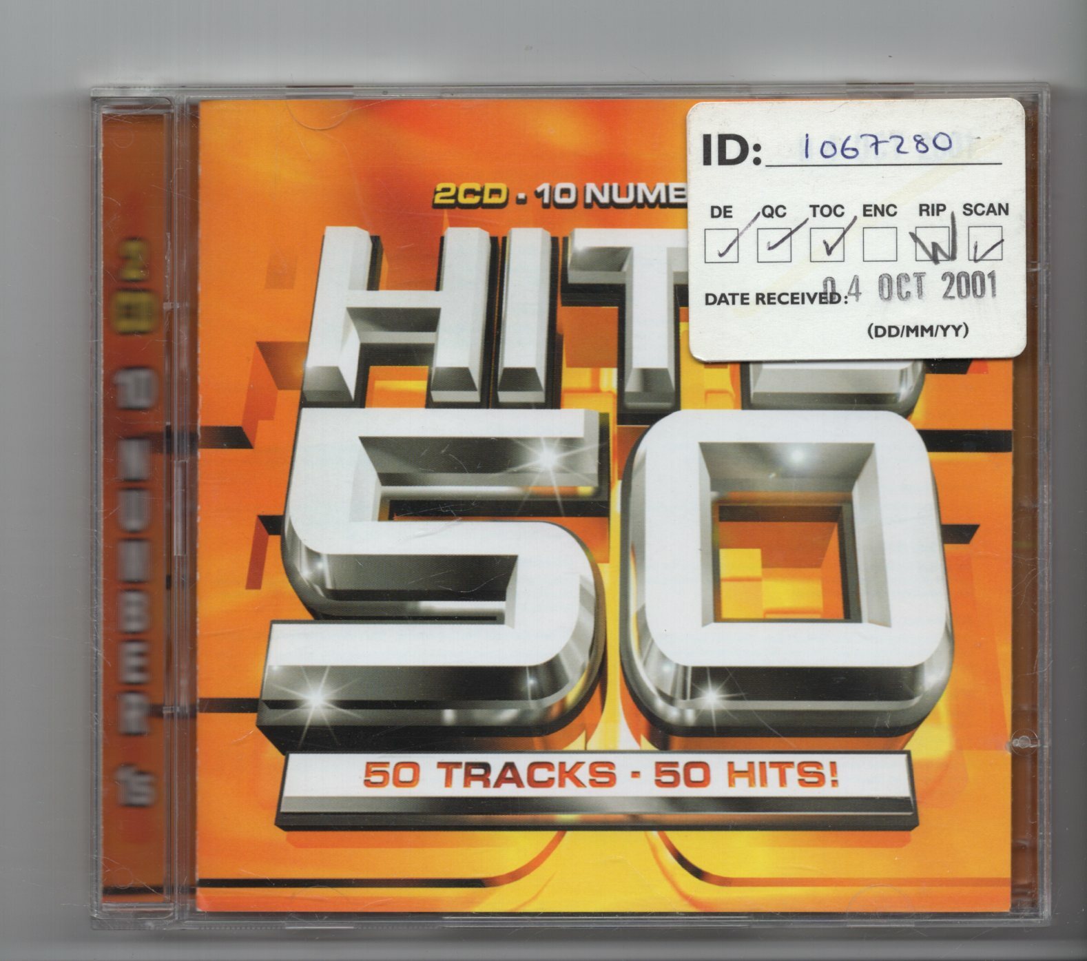(JO108) Hits 50, 50 tracks various artists - 2001 double CD