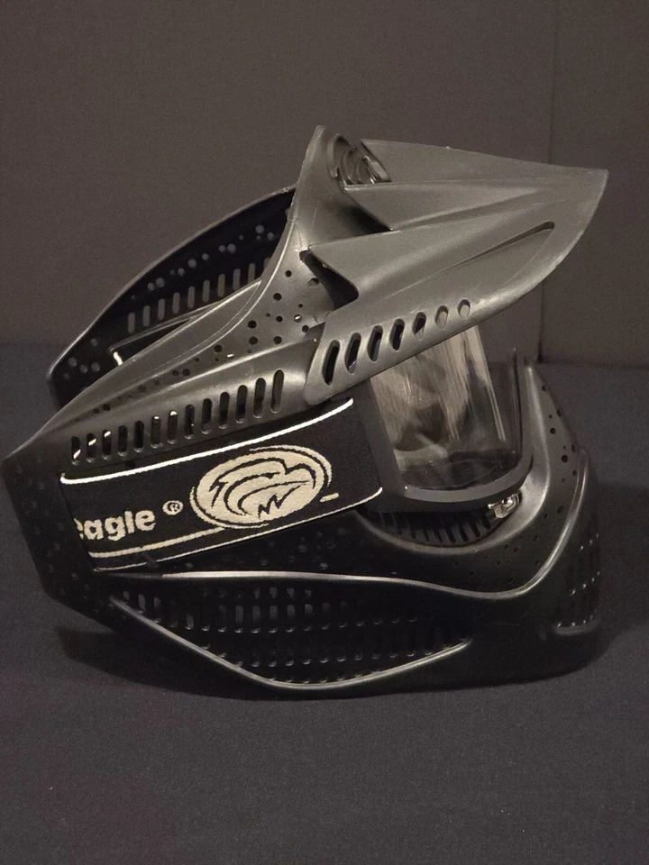 Máscara de paintball de águila de latón negras gafas integrales con visera - Limpias Foto 4 de 4