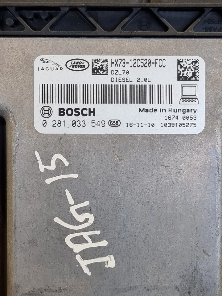 JAGUAR XE ENGINE CONTROL UNIT ECU 0281033549 2.0L DIESEL AUTO SALOON 2016 - Image 3 of 4