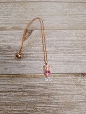 Gold Tone Disney Minnie Mouse Necklace and Pendant sz 16in