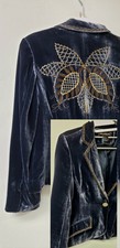 Central Park West*purple Ish**embroidered Blazer Jacket Tag Sz S,smal (possbl Xs