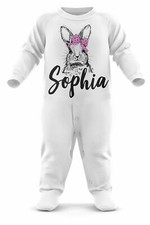 Personalised Easter Romper Suit Baby Girls Custom Name Printed First Babies Girl