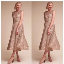 Anthropologie x BHLDN x Sara Emanuel Soutache Maxi Dress Womens Size 8