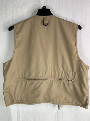 SJK Unlined Lightweight Full Zip Khaki Trout Fishing Vest Sz L - Picture 2 of 6