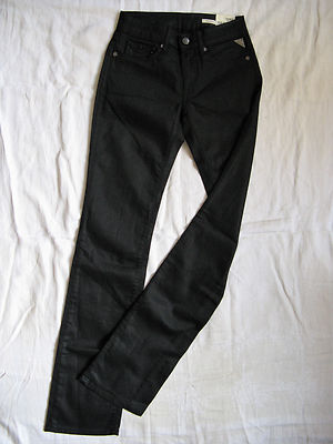 Replay Nippy ladies jeans stretch black denim W25/L34 low waist slim fit straight