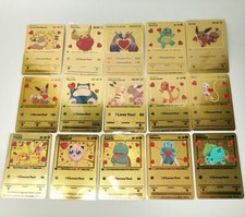Pikachu I choose You! Love Gold Metal Pokémon Card- Collectible/Gift/Display!