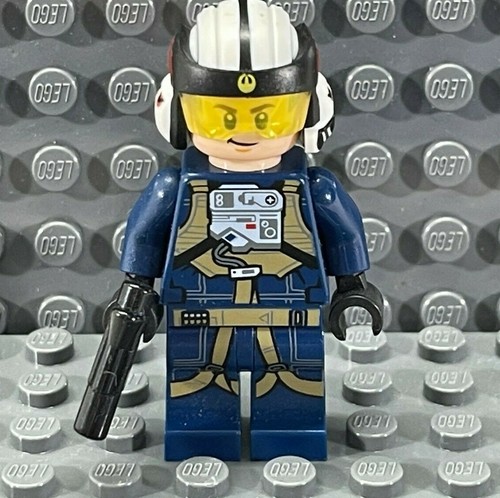 Lego Star Wars Rebel U-Wing Pilot Minifigure Dark Blue Jumpsuit 75160