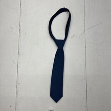 Navy Blue Zip On Tie-Less Tie Boys One Size NEW